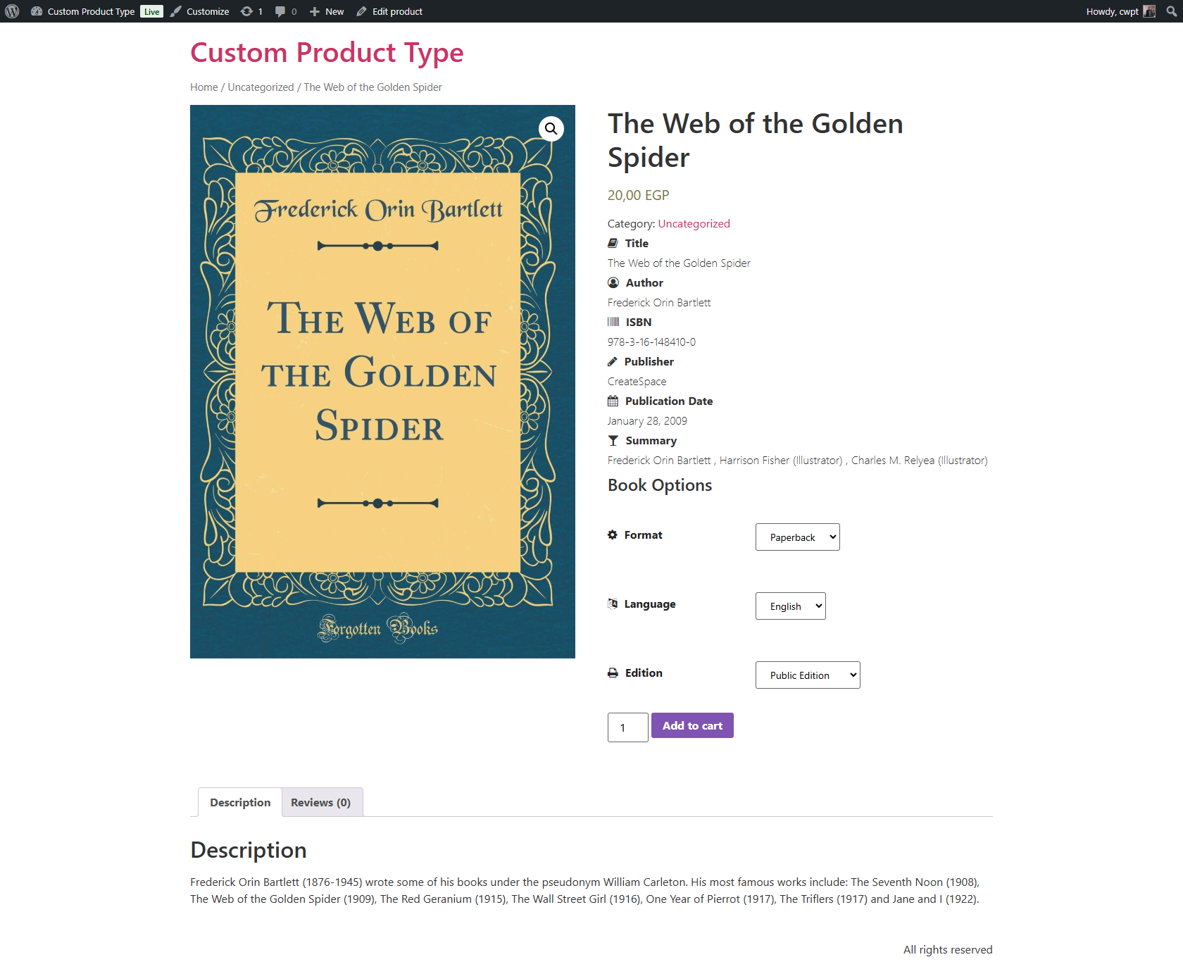 Front product page addons and data