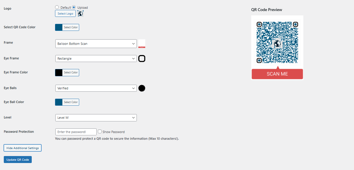 QR Codes Listing