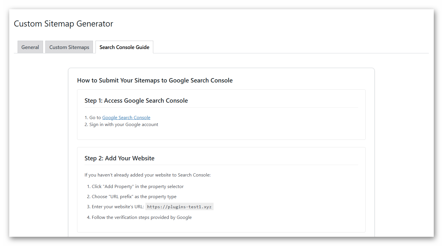 Sitemap management and editing