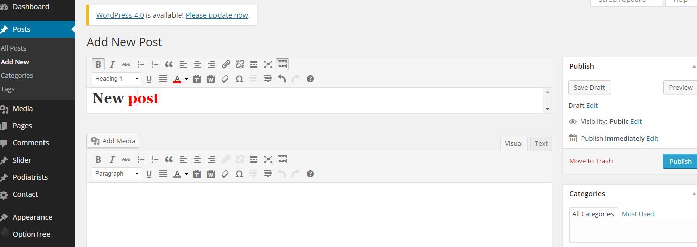 This is how the  post/page title looks after activating the plugin