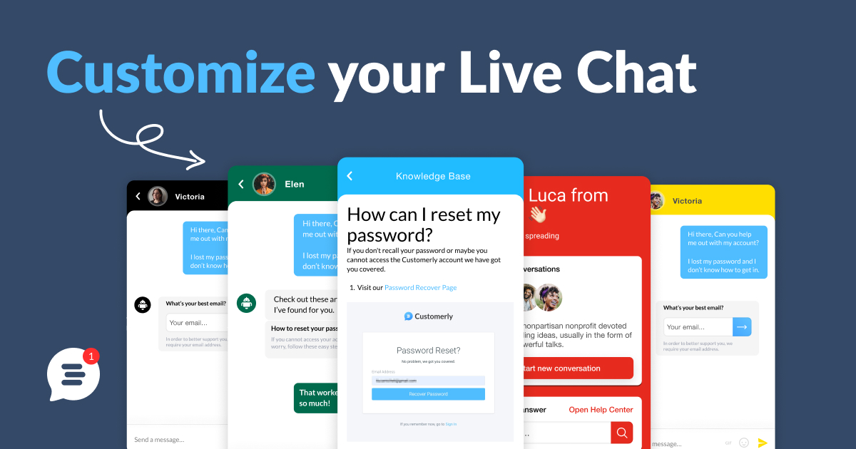 Include Facebook Messenger in your dashboard. All your messages will be on the same place. No matter if they come from the Live Chat of your Facebook Page