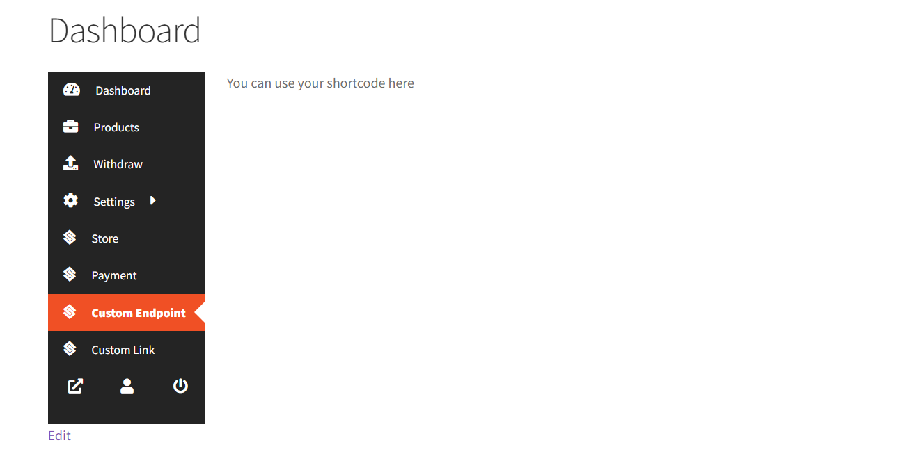 Customize Dokan Dashboard Endpoints Shortcode Custom Shortcode