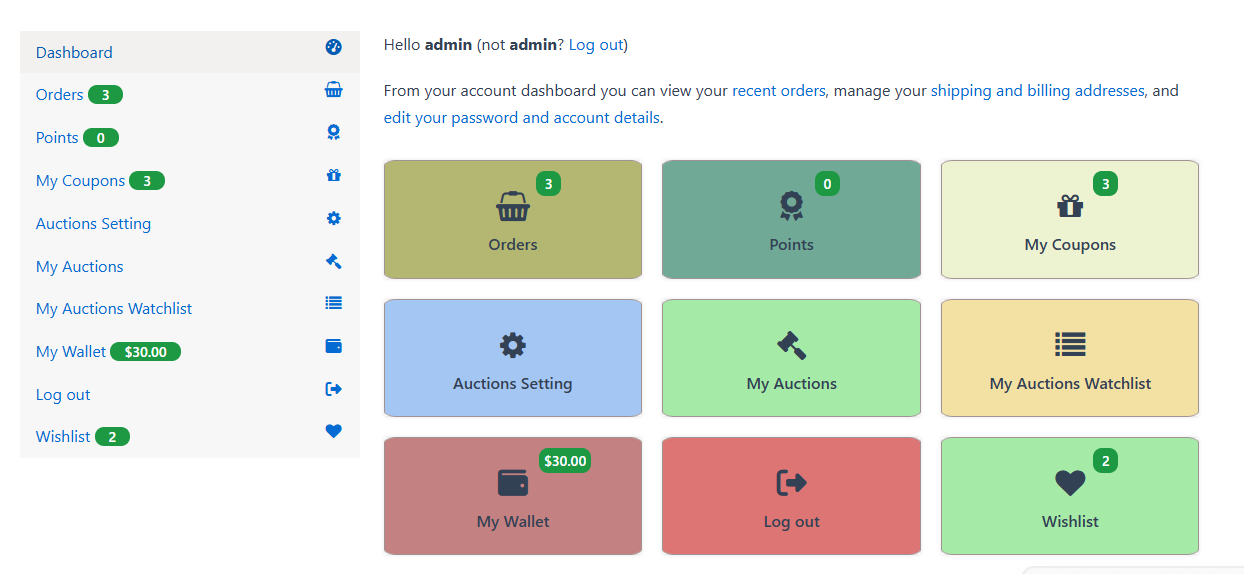 customize my account for woocommerce Free