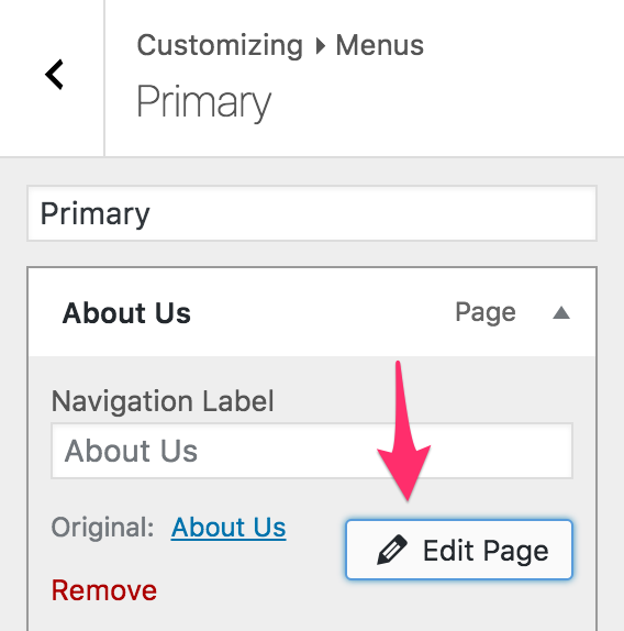 [0.8.0] Edit post button appears in nav menu items that link to a post or page.