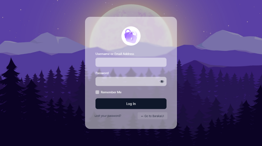 Default-style login page