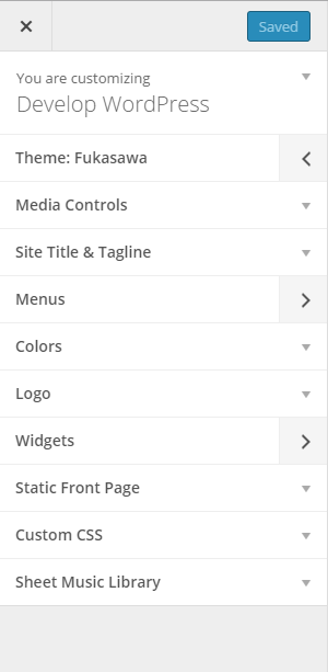 Themes panel heading.