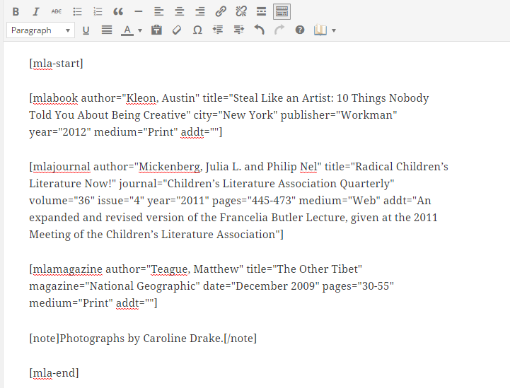 The output as seen in the visual editor