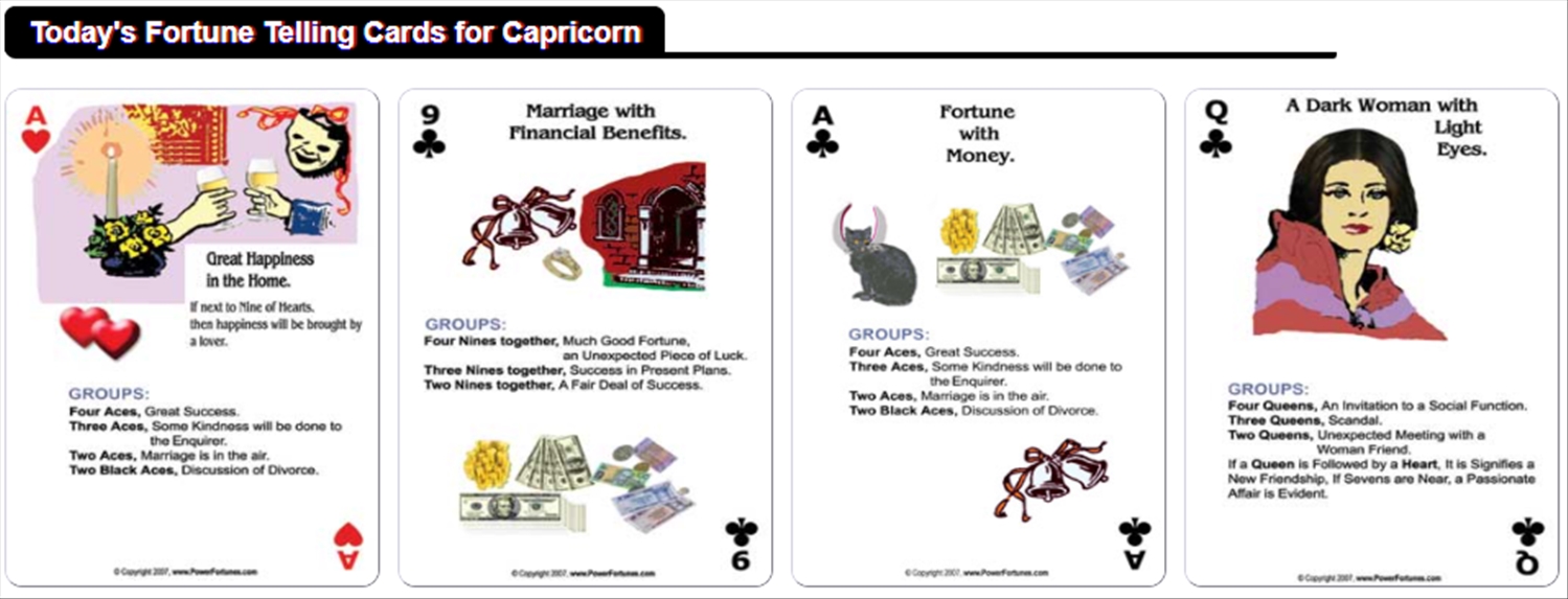 The fortune telling cards for the day, for Taurus.