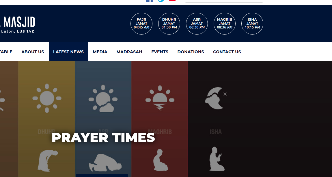Default Website monthly view