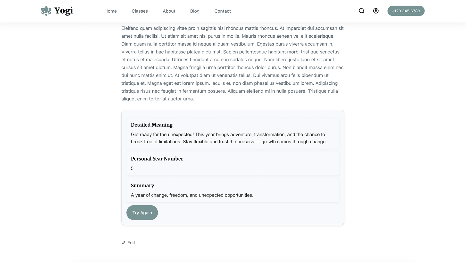 Numerology reports dynamically rendered