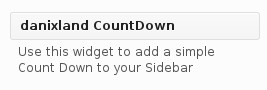 The widget as seen in the "Available Widgets" panel in your Widgets Admin page.