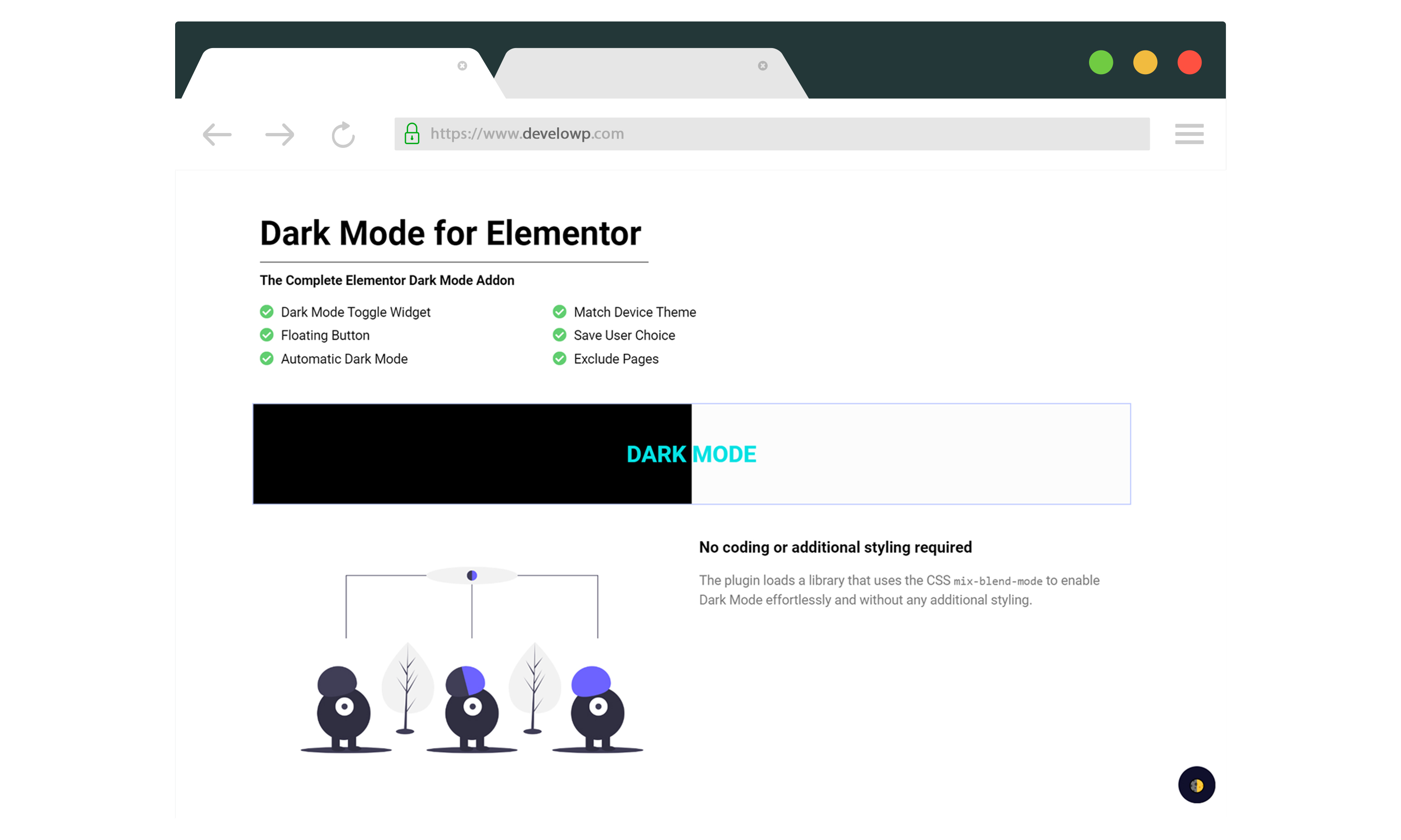 Dark mode disabled.
