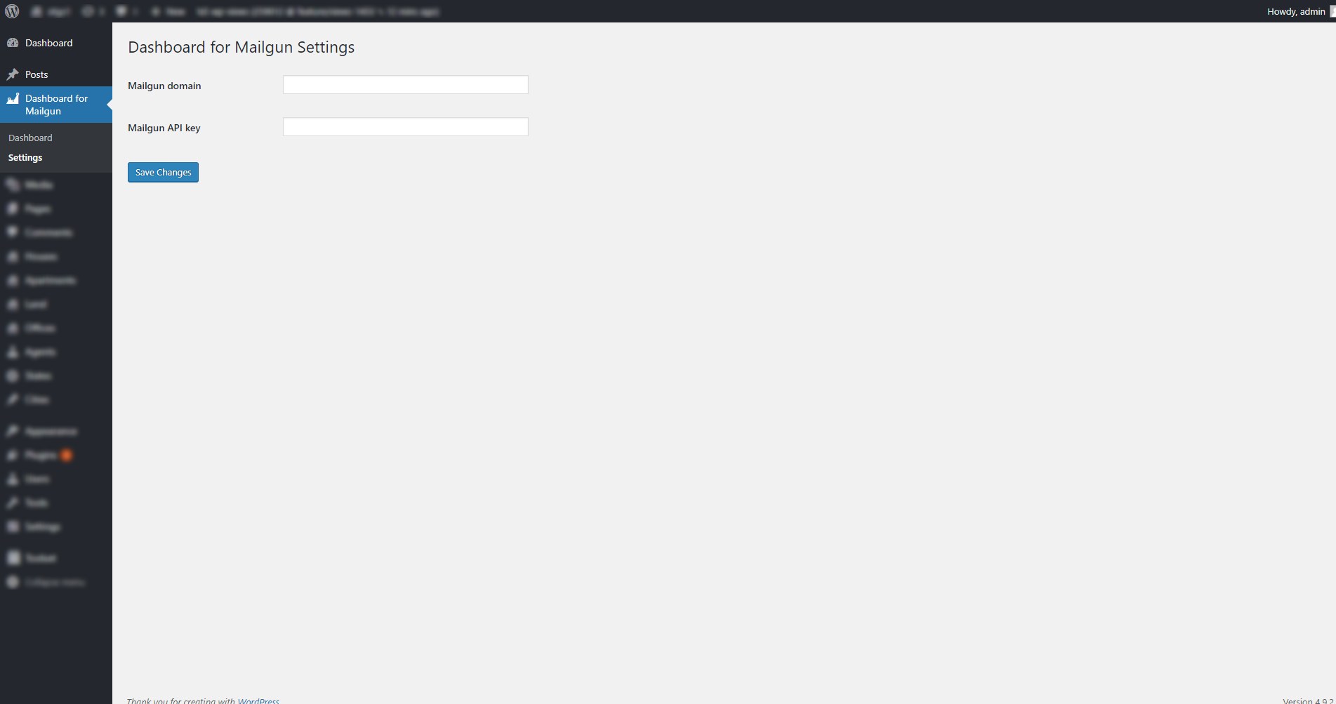The settings page of the plugin.