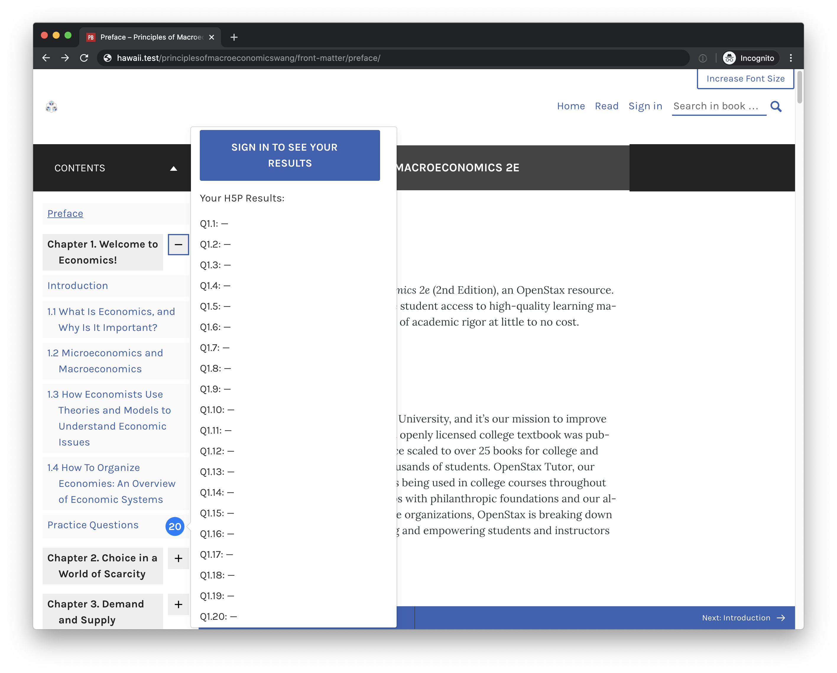 Example of table of contents tooltip for anonymous users.