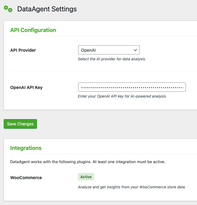 Easy-to-use settings panel