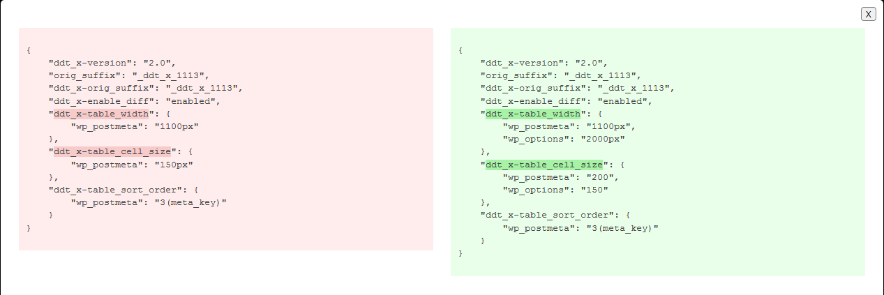Diff Tool - Detail View