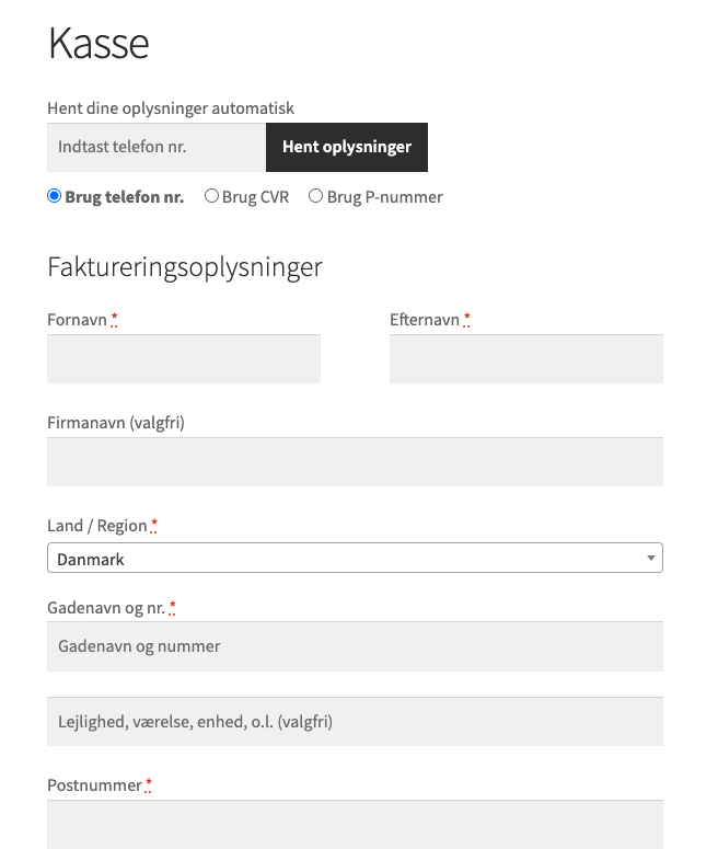 An example of multiple input types.