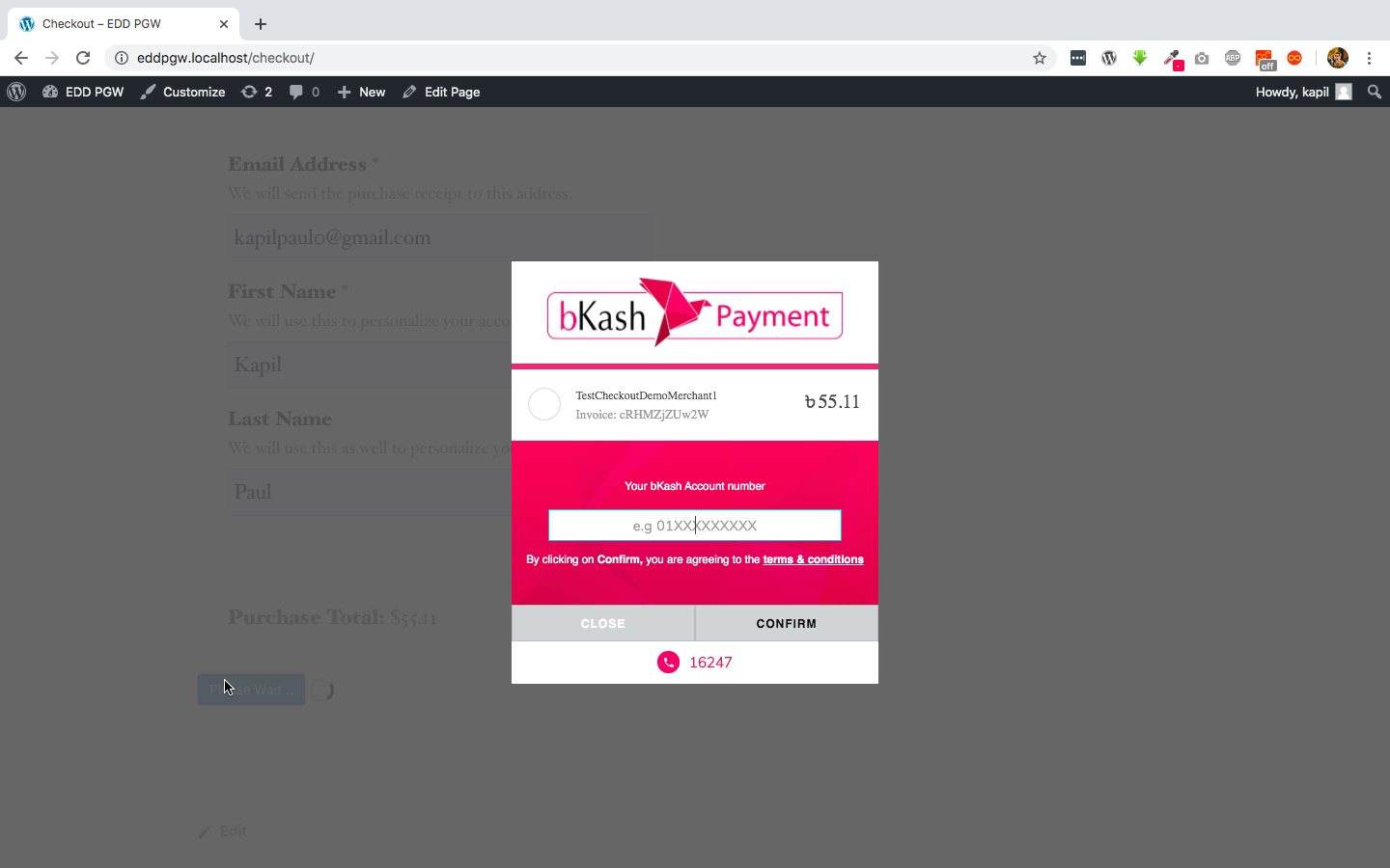 bkash main payment