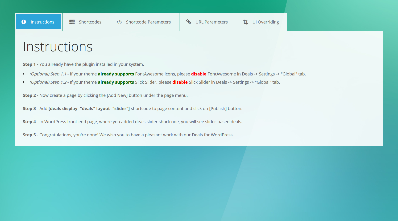Deals - Admin User Manual
