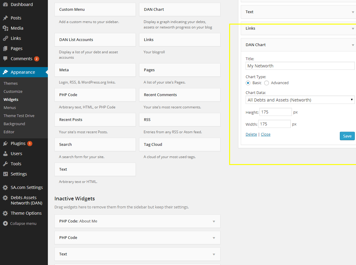 Widgets