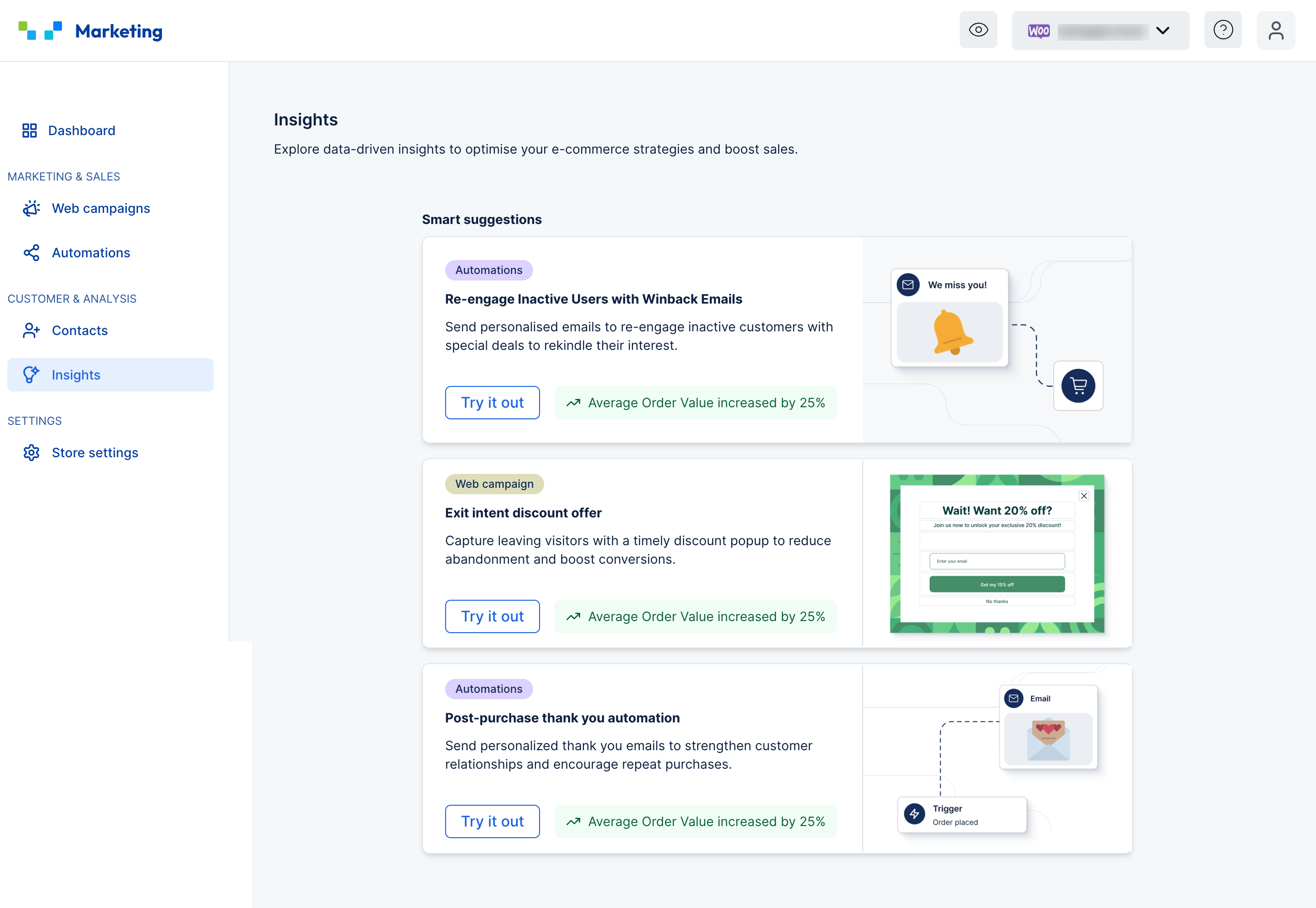 Marketing Insights and Suggestions