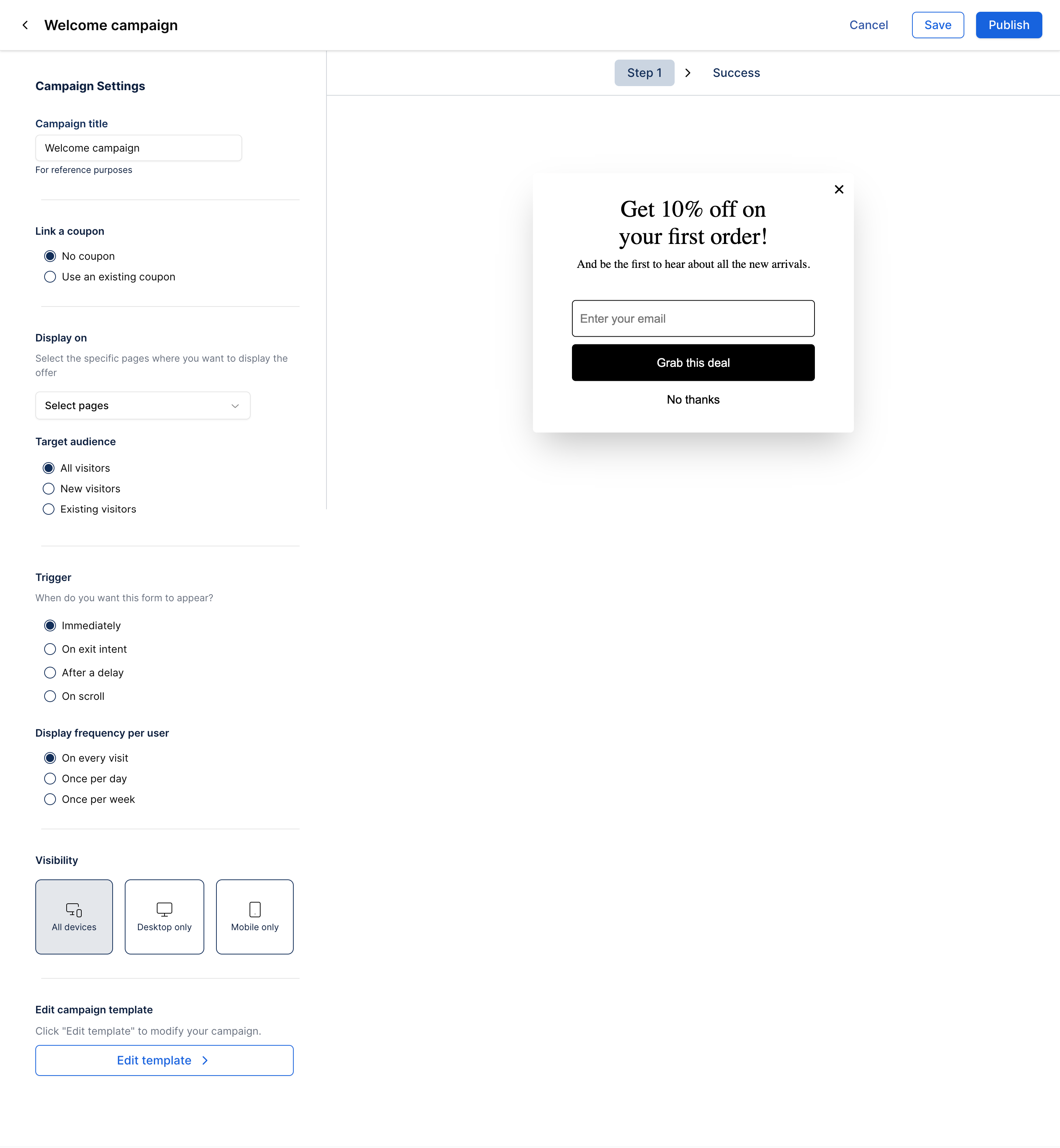 Edit Templates of Campaigns and Automations