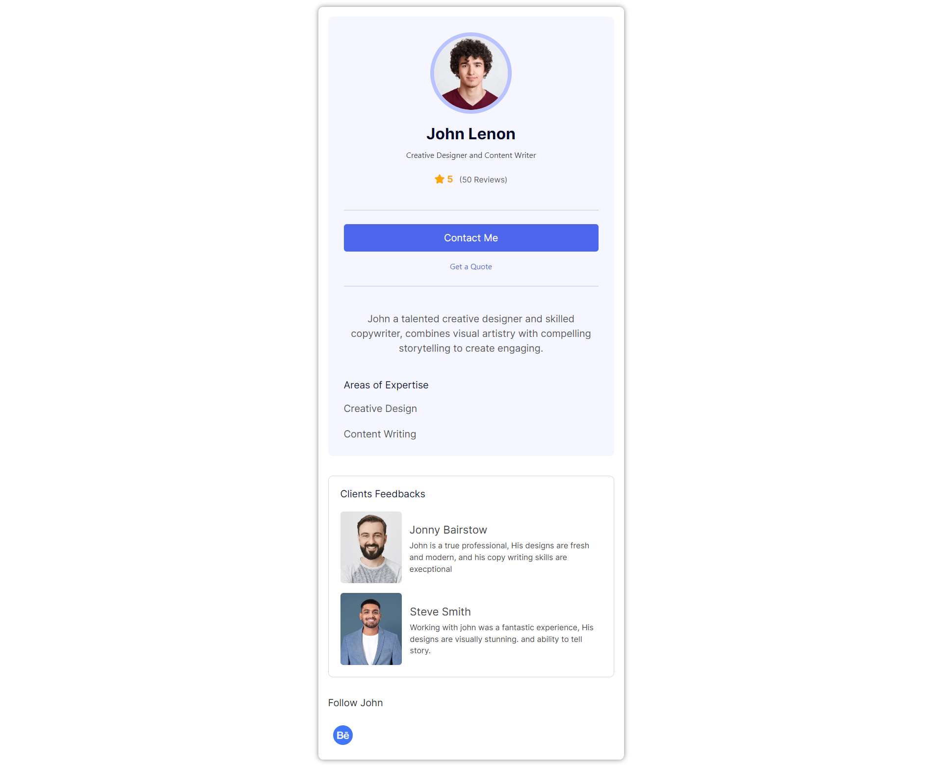 Creative designer and content writer