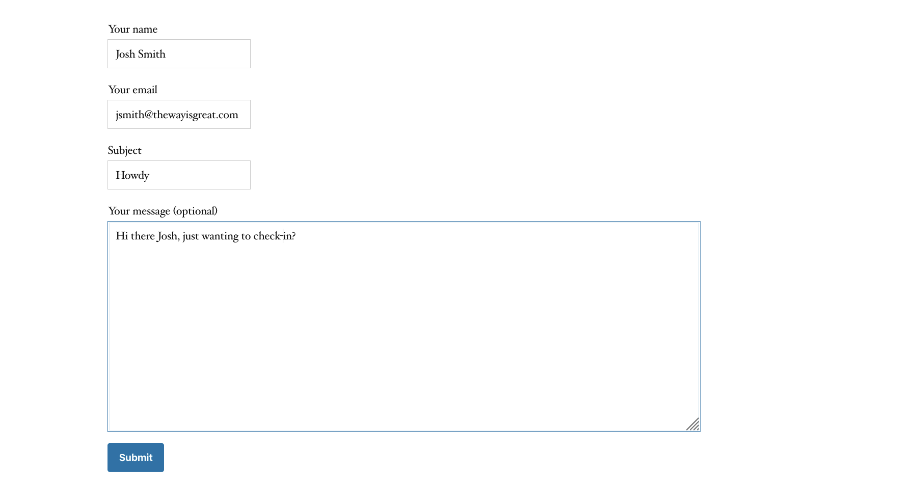 Contact Form 7 form submission