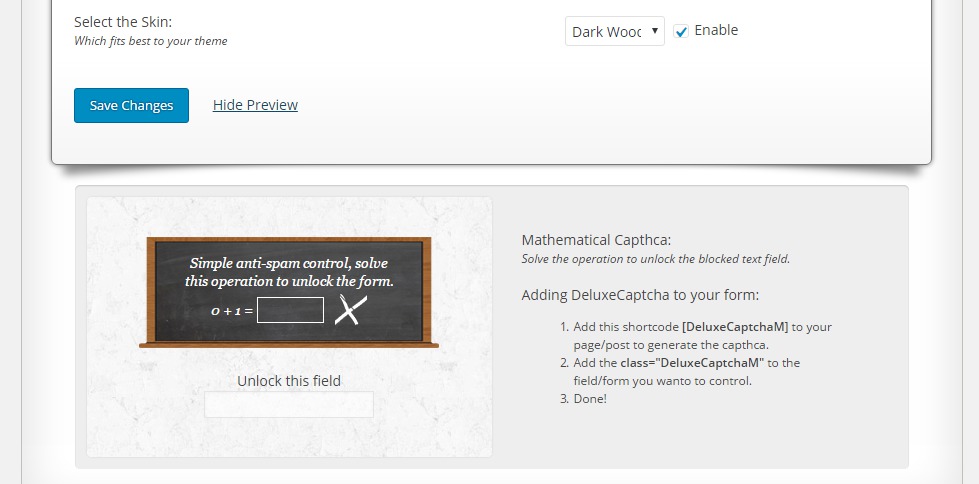 Semplicity is the key. This is our Mathematical Captcha
