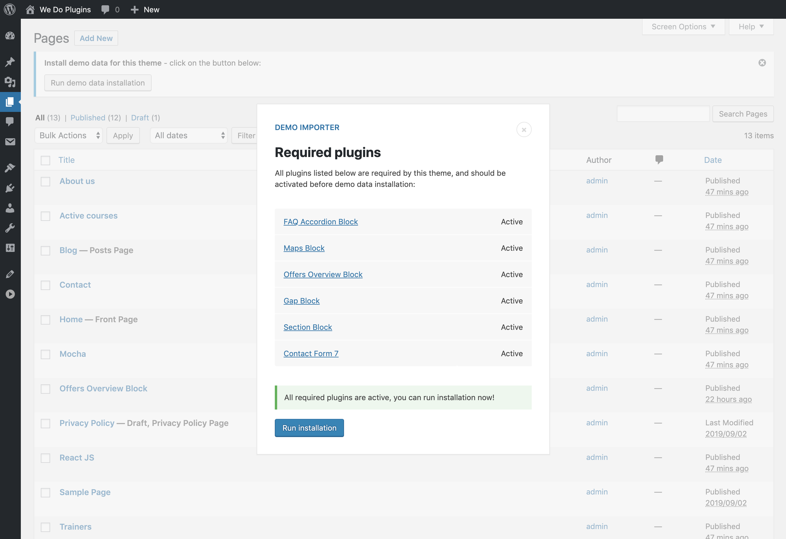 Automatically install all required plugins,