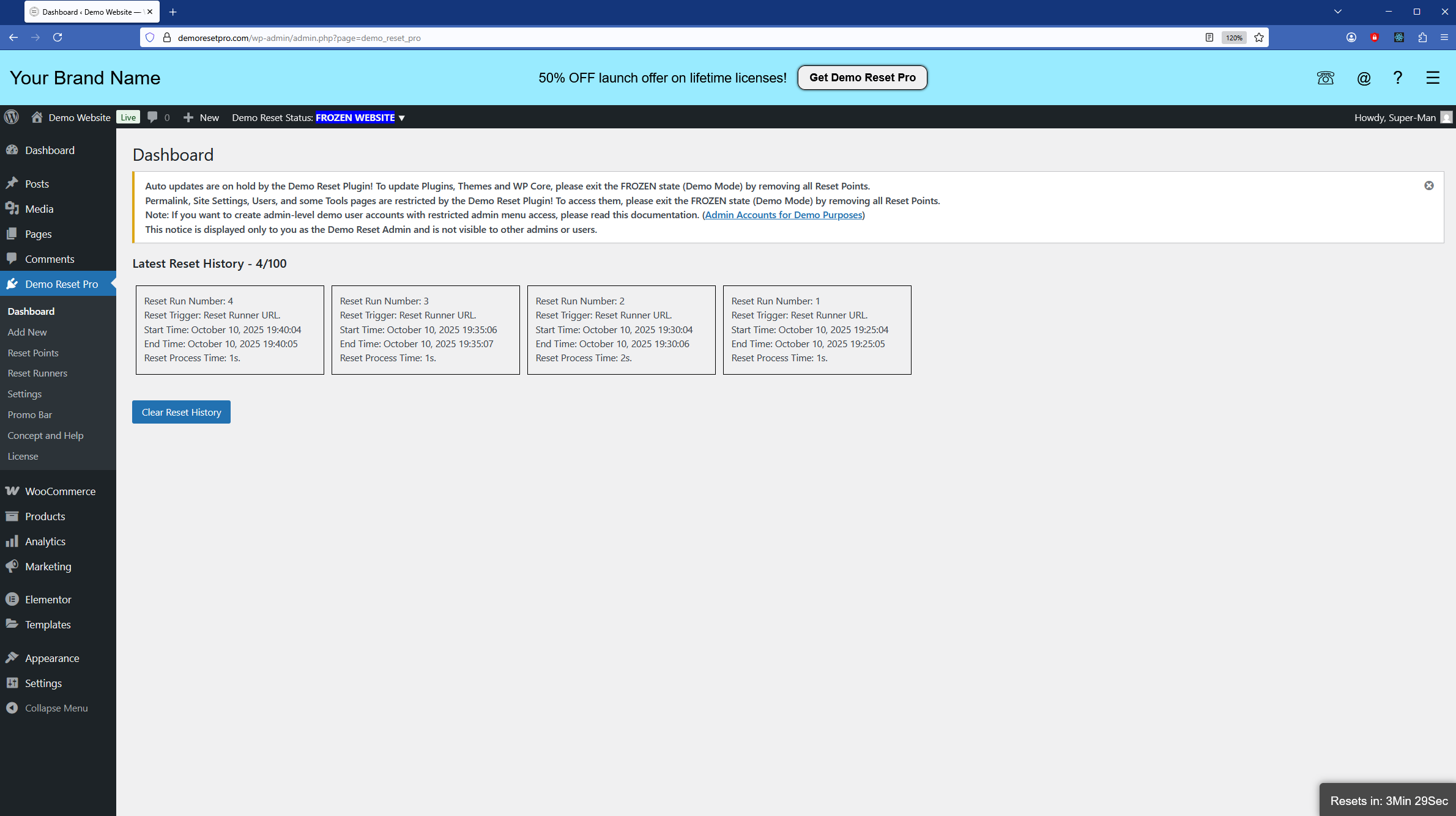 Use Cases of Demo Reset Plugin