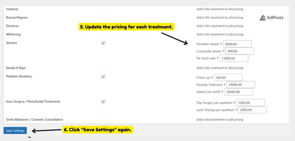 Click on “Save Settings”.