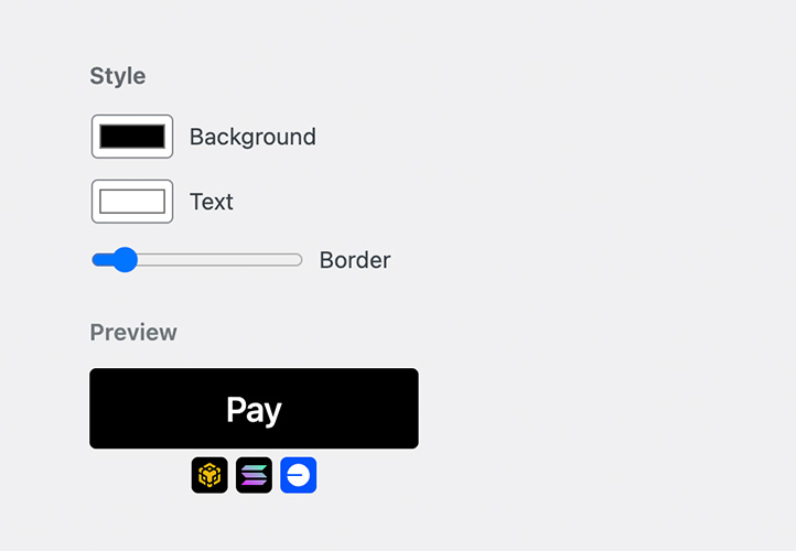 Customize the style of the payment button.