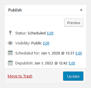 Publish box