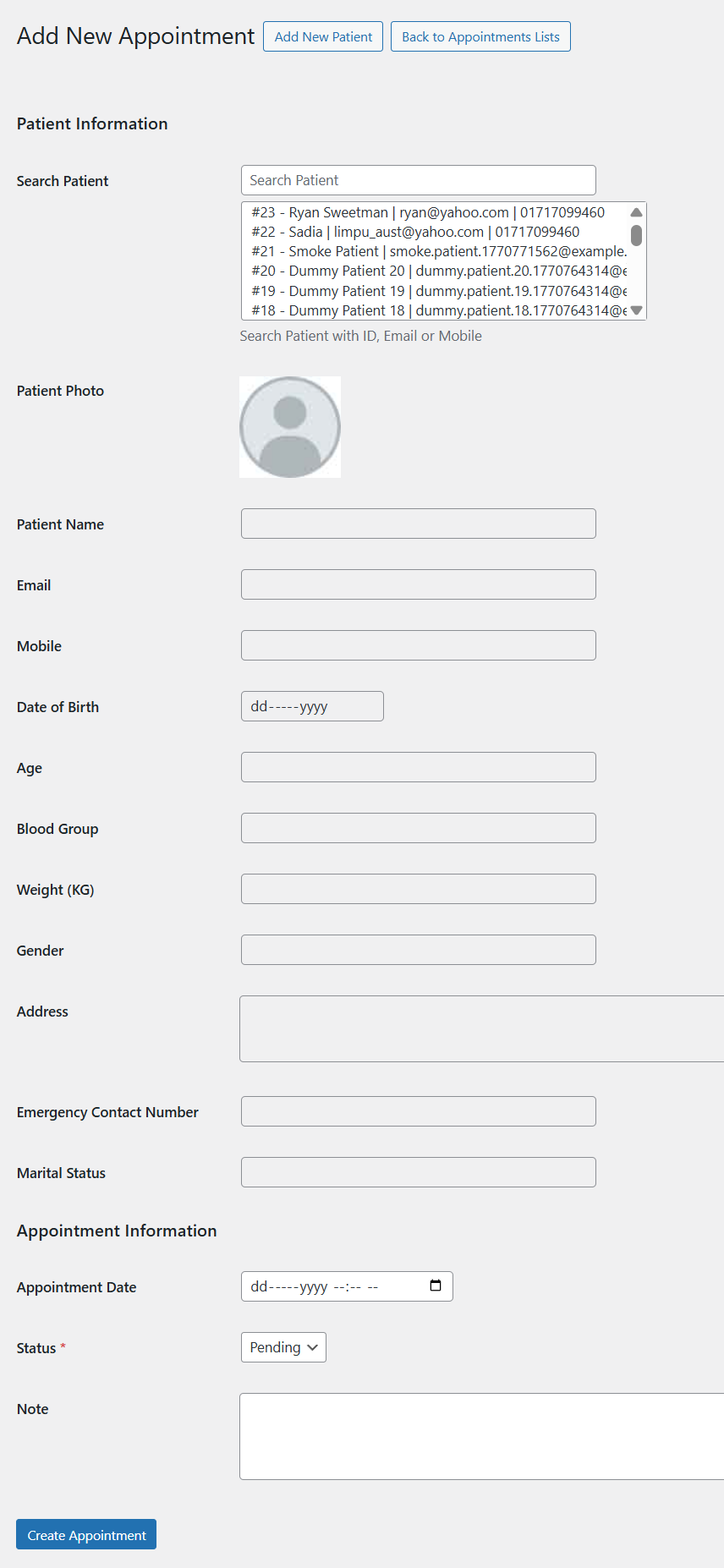 Patient ID card preview