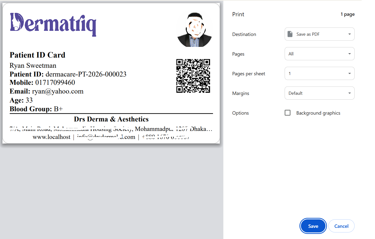 Invoice preview (A4)