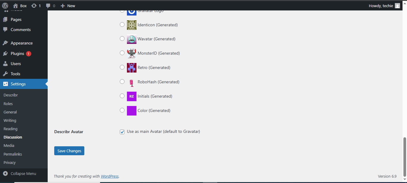 Admin Settings - Roles