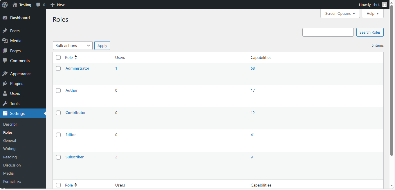 Admin Users - Active, Status & Registered Columns