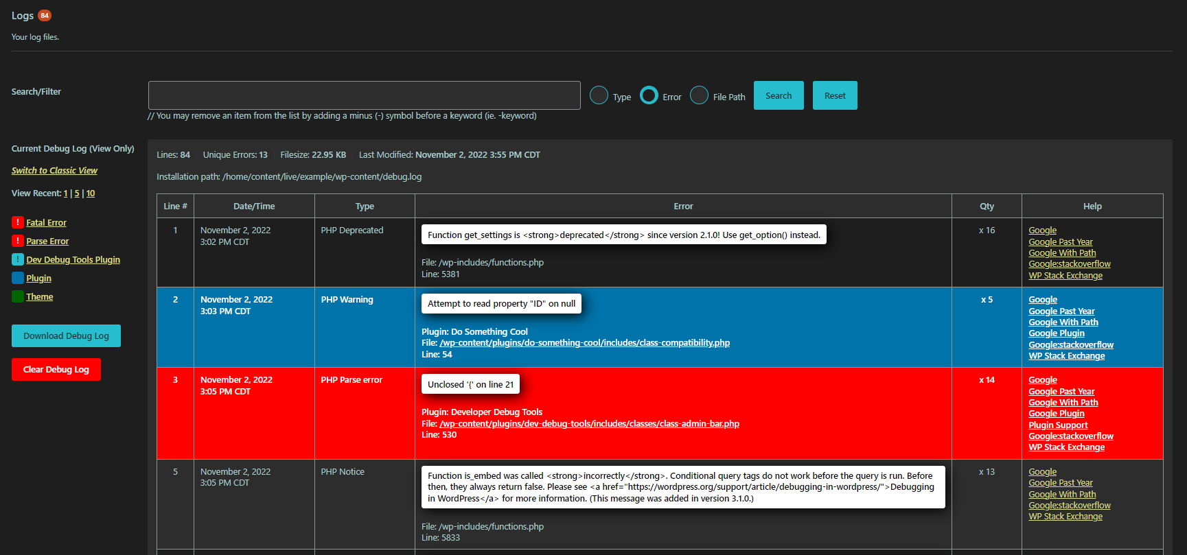 View wp-config.php file