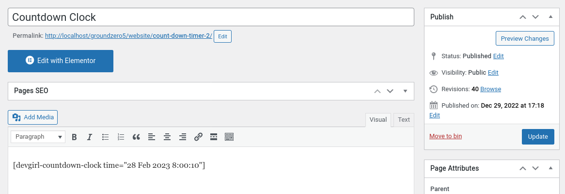 Add the shortcode in a page or post.