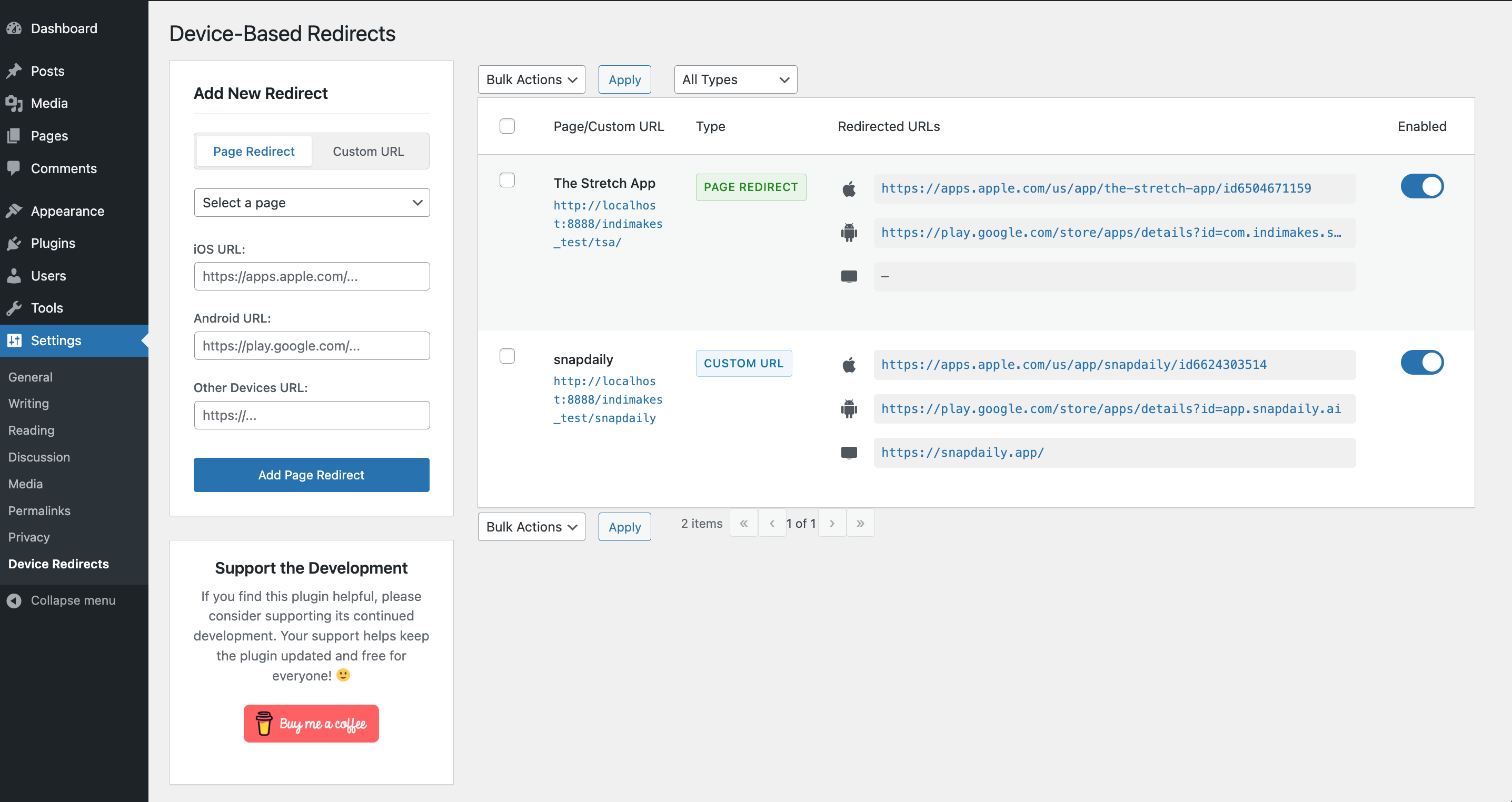 Configuring Pages or URLs for Device Specific Redirection