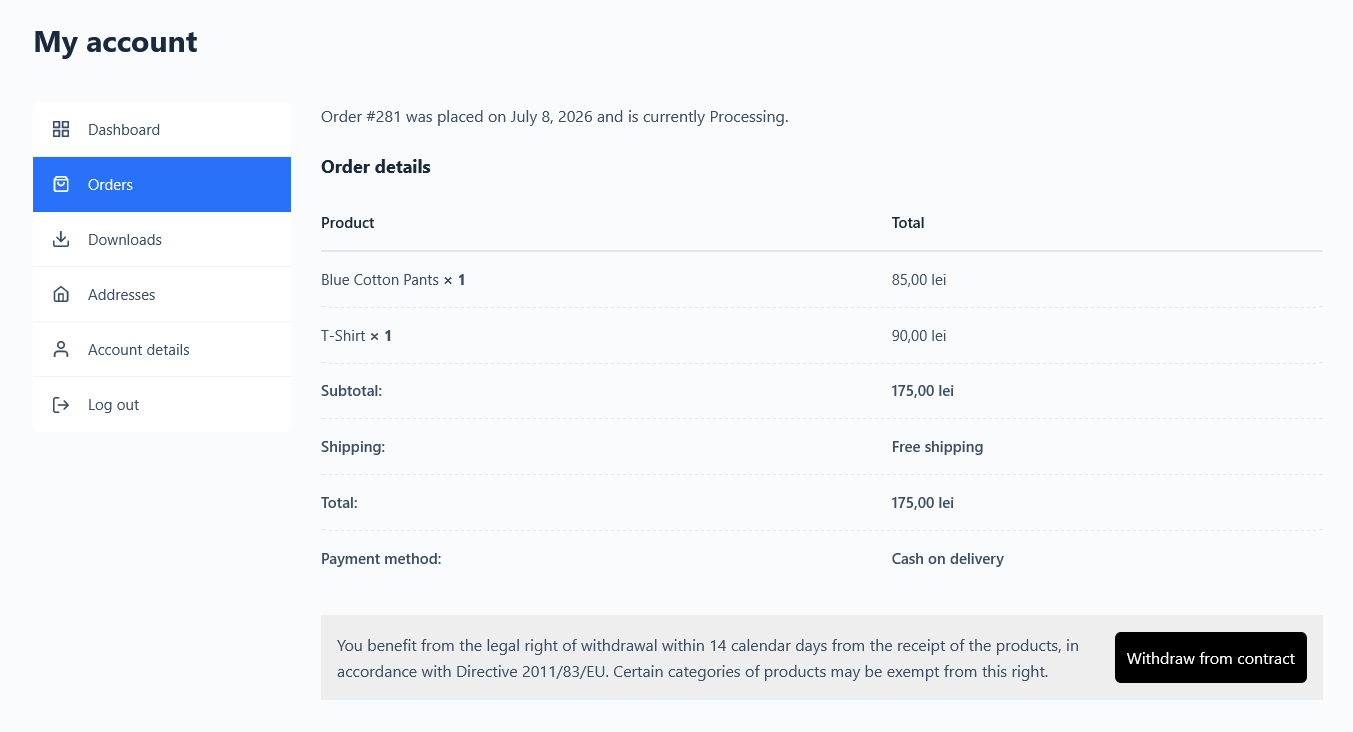 [Admin Dashboard Widget] - An informative WordPress Dashboard widget providing a quick overview of withdrawal request statuses (Pending, Confirmed, Rejected), with direct access to request management.