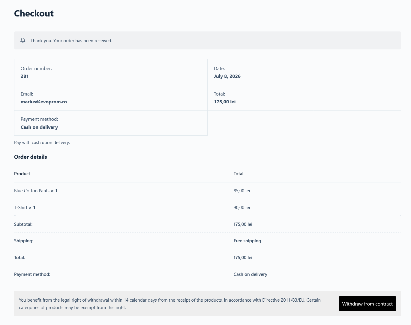 [Email Notification – Request Approved] - An automated email template notifying customers that their withdrawal request has been approved, including any specific instructions provided by the store administrator.