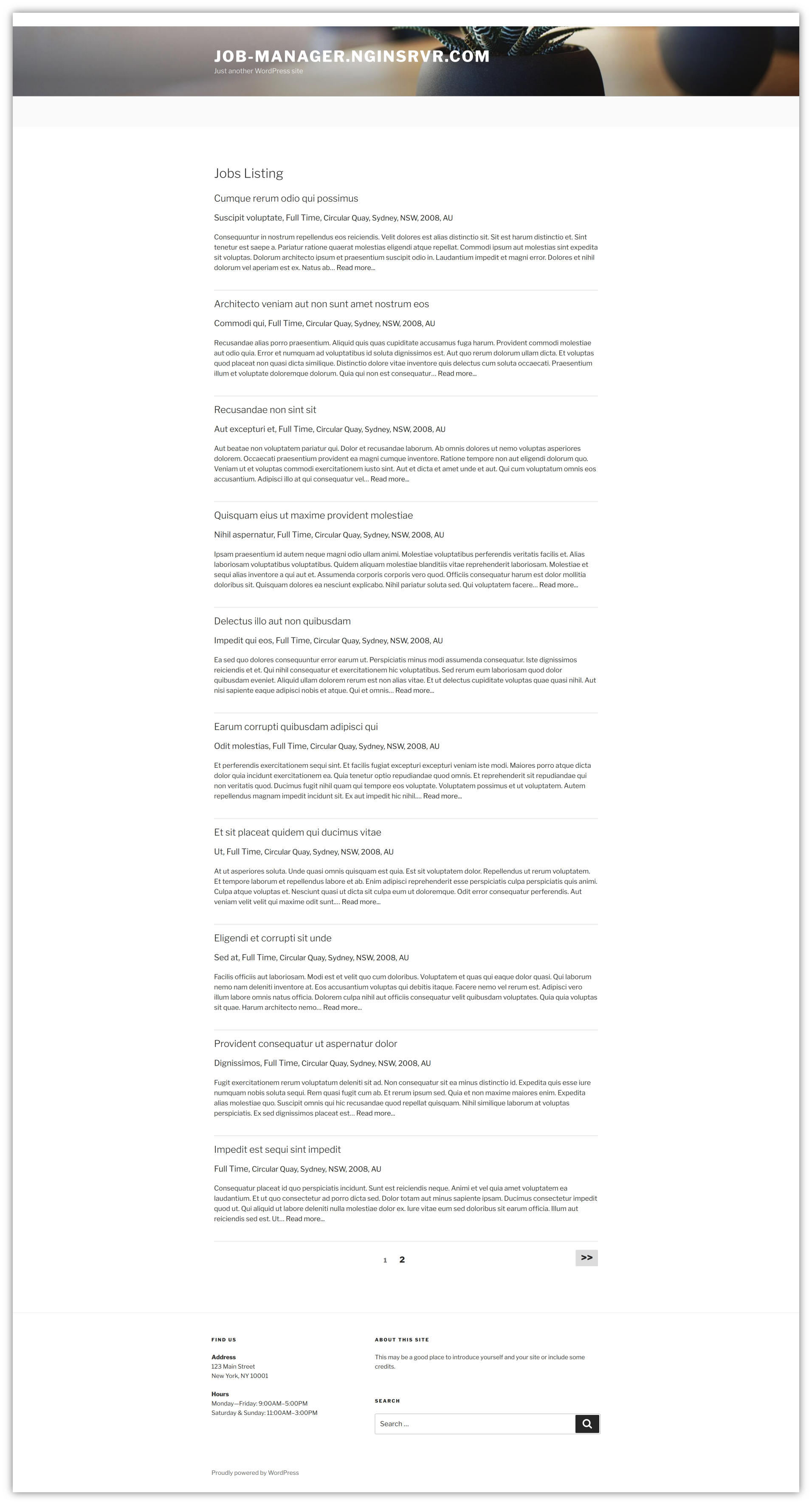 Job listing screenshot.