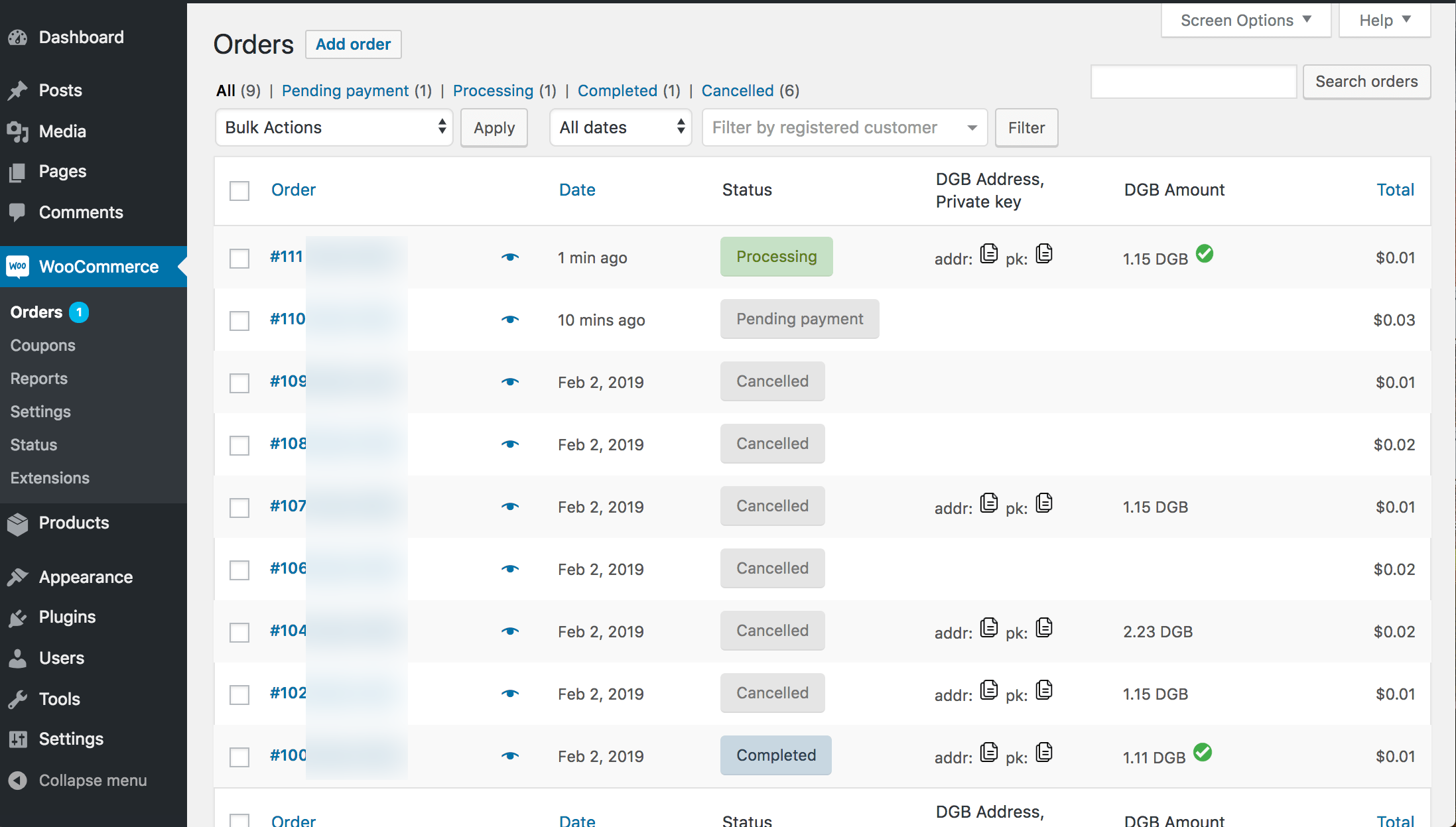 Admin has access to detailed transaction records.