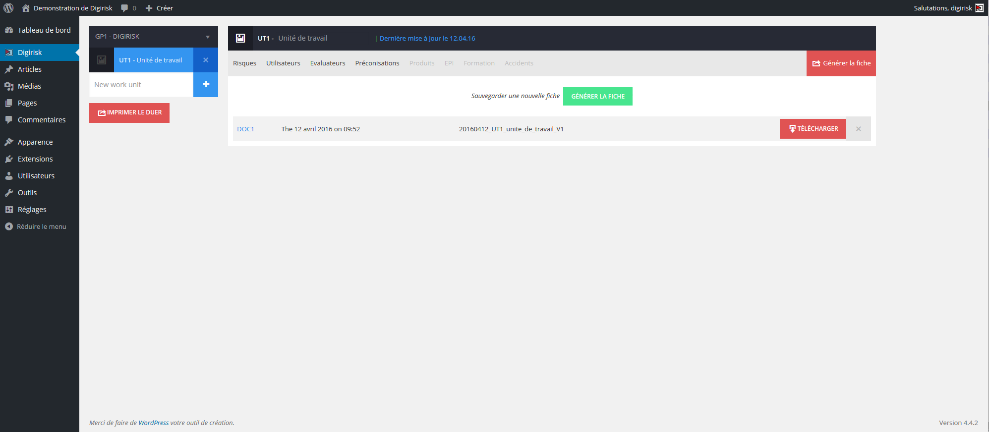 Interface d'import du personnel / Staff import interface