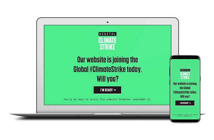 Digital Climate Strike Full Page Banner