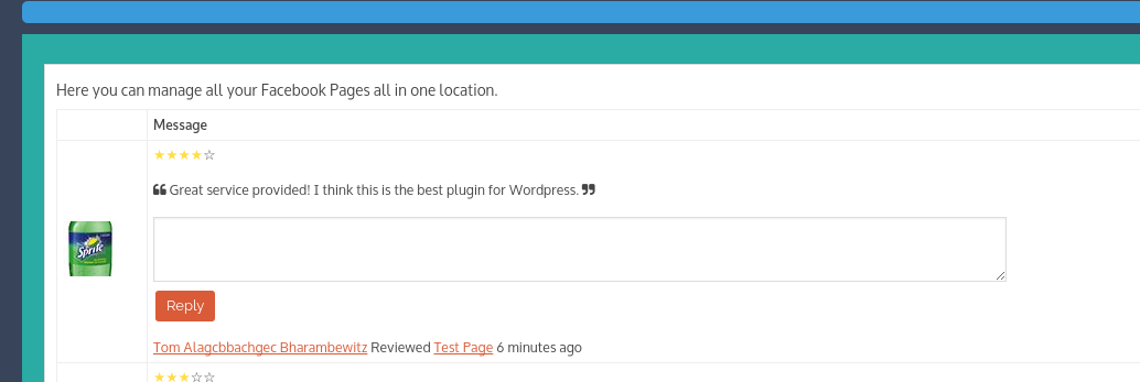 View Facebook Page reviews and reply to them.