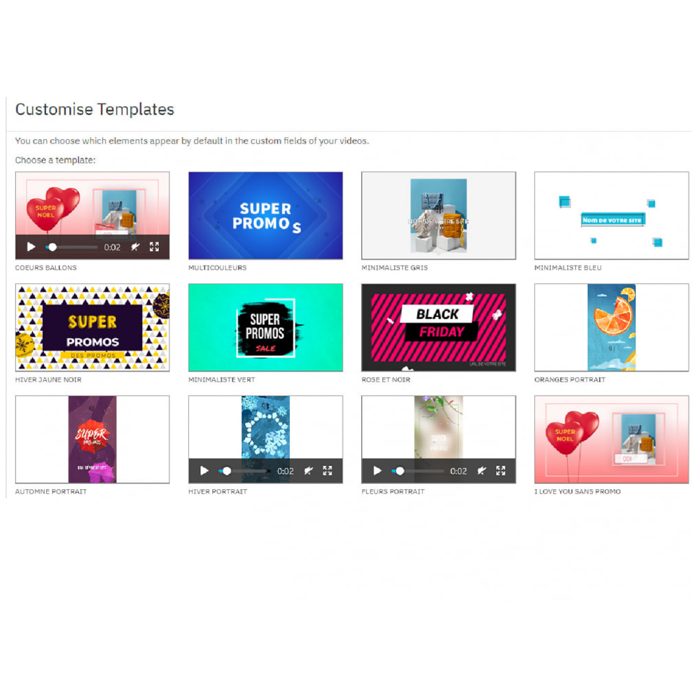 Each template can be customized to suit your needs and desires.