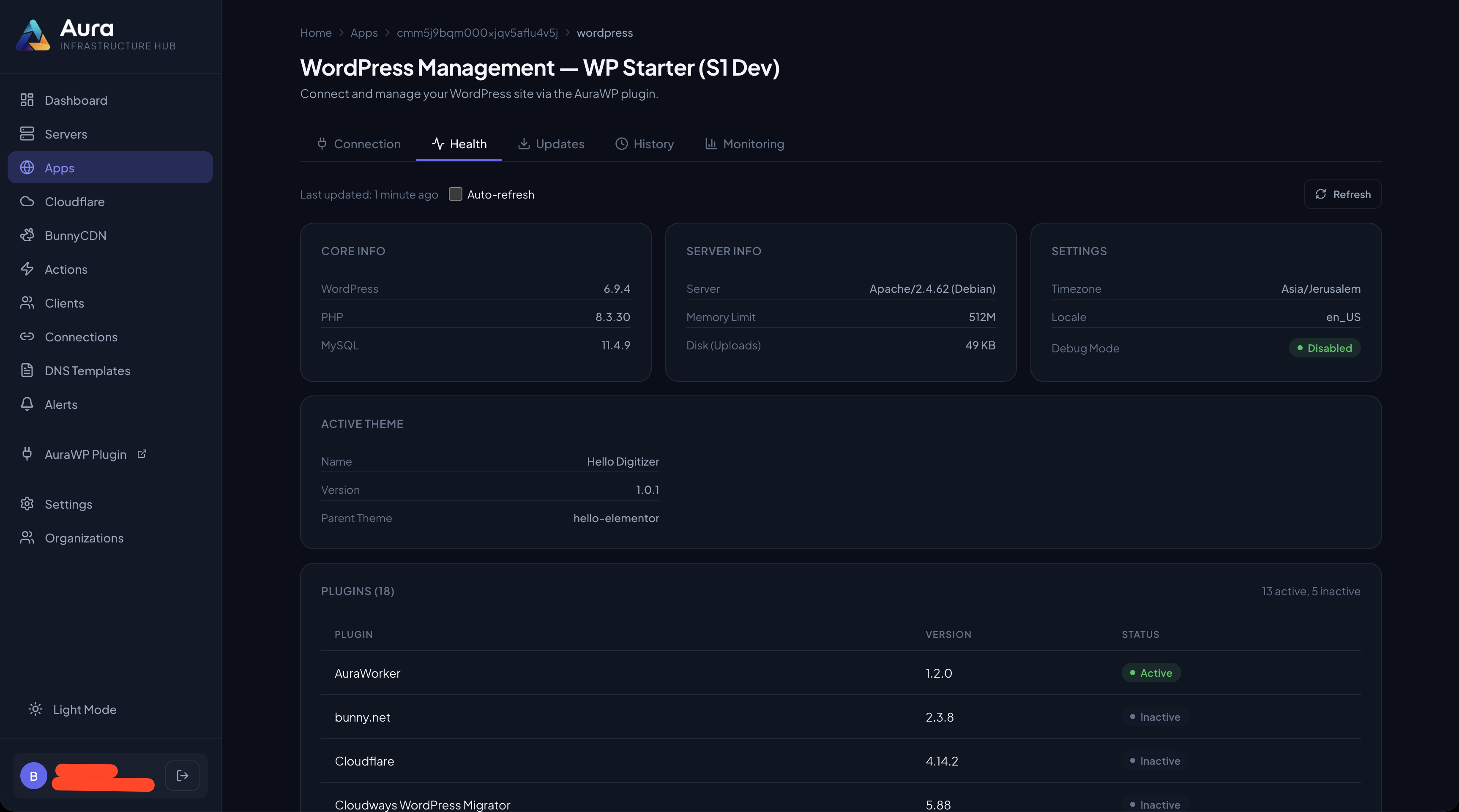 Security settings — manage IP and domain whitelists for enhanced protection.